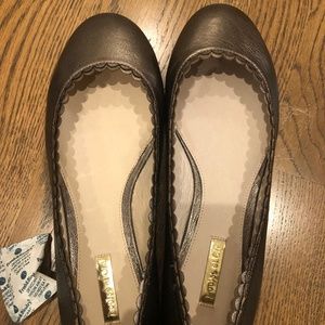 Louise et Cie Metallic Dark Silver/Slate Ballet 8M